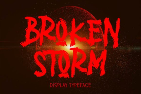 Broken Storm: A Bold Typographic Statement