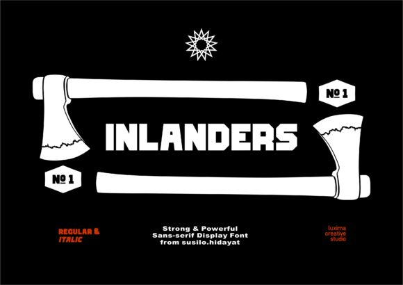 Inlanders: A Bold Display Font for Creative Projects