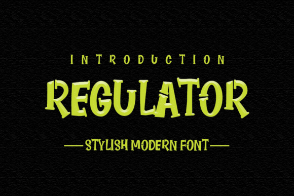Regulator: A Bold Display Font