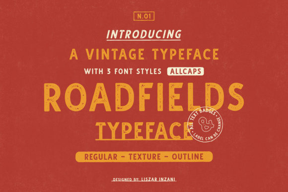 Roadfields: A Bold Display Font for Creative Projects
