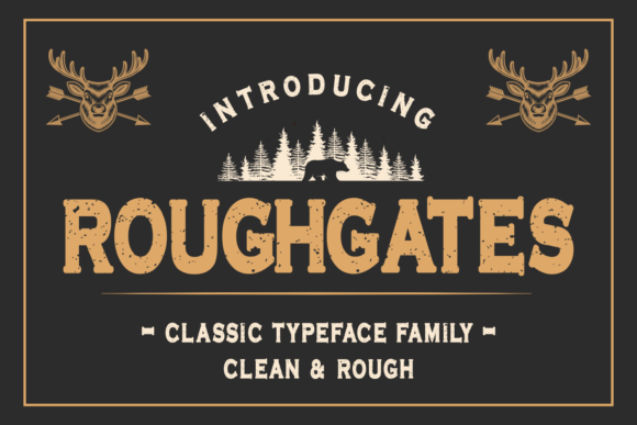 Roughgates Font: Bold and Chunky