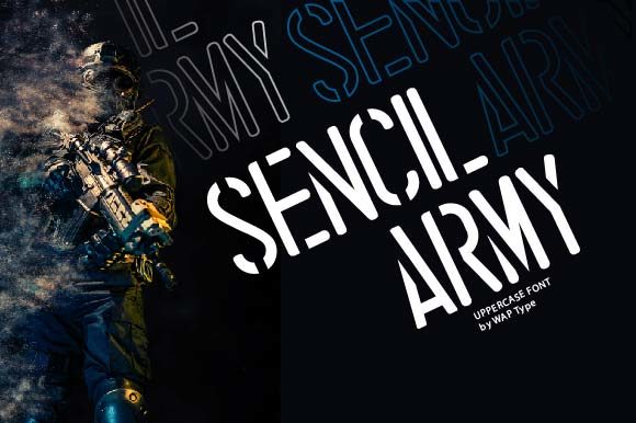 Stencil Army Font for Web Design